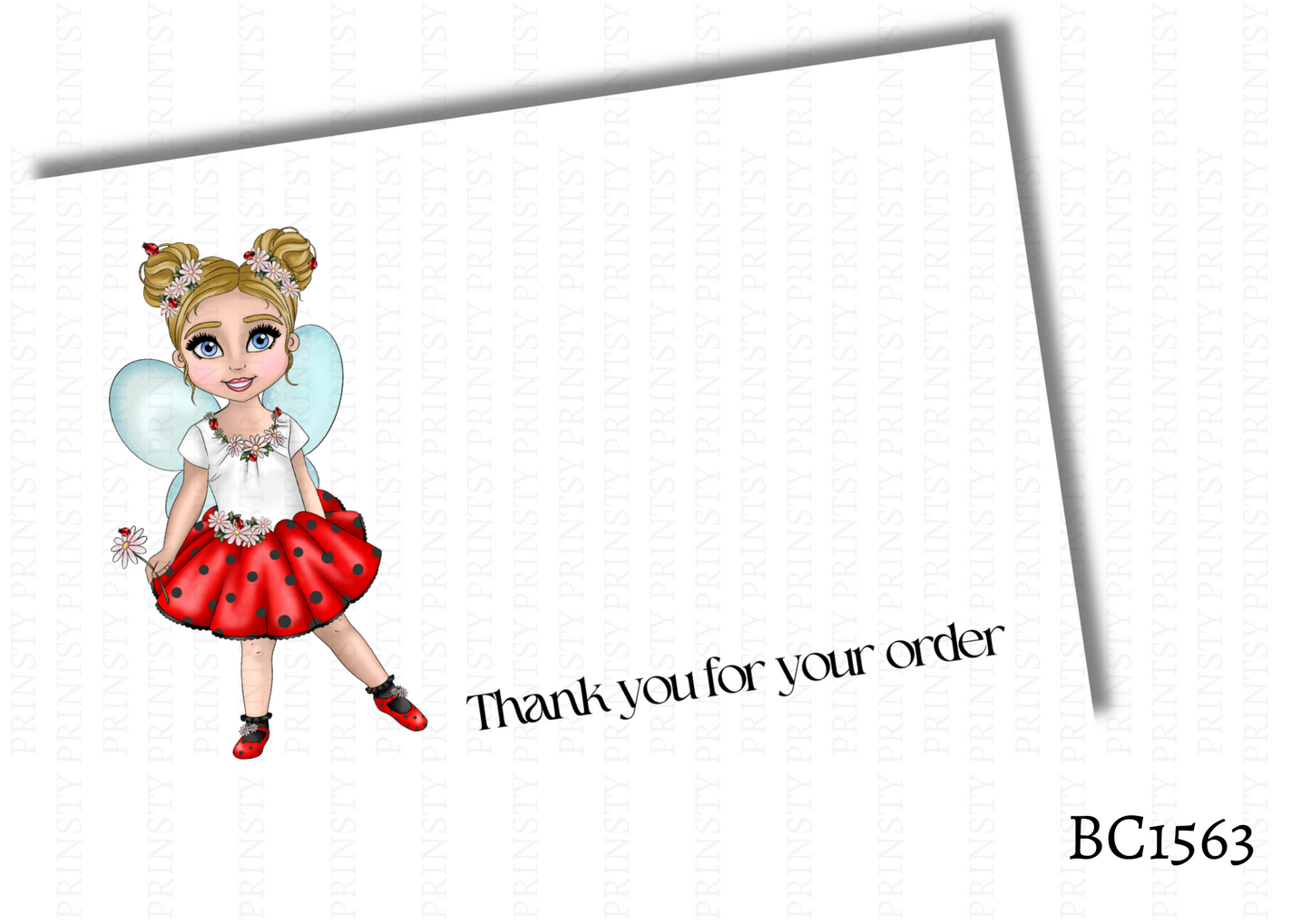 Little Ladybird Dolly Bow Card