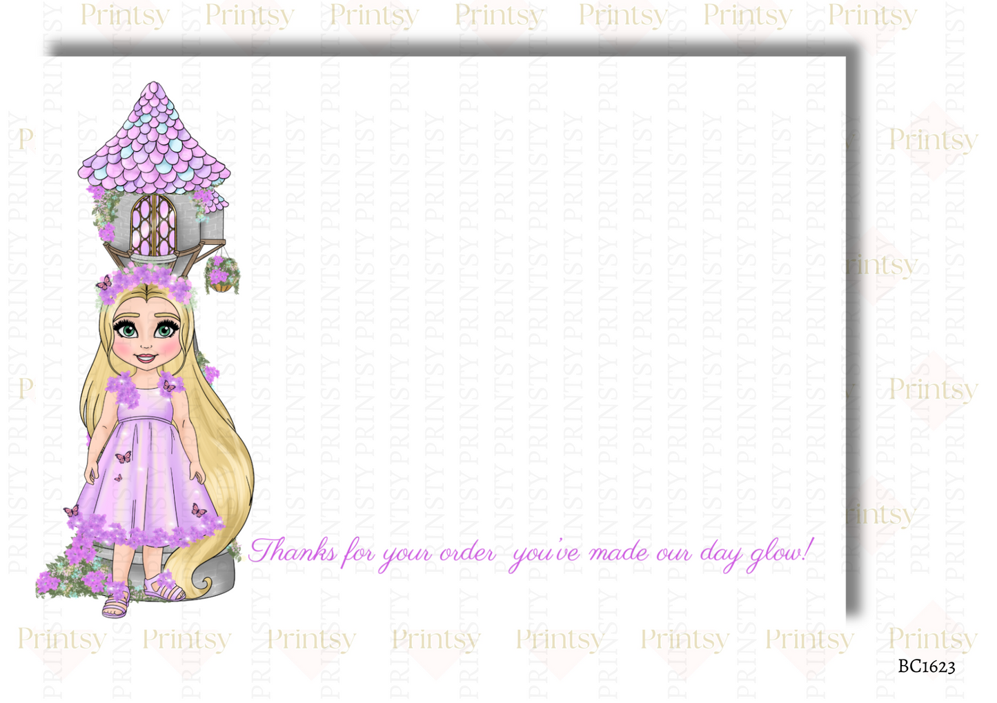 Punzie Dolly Bow Card