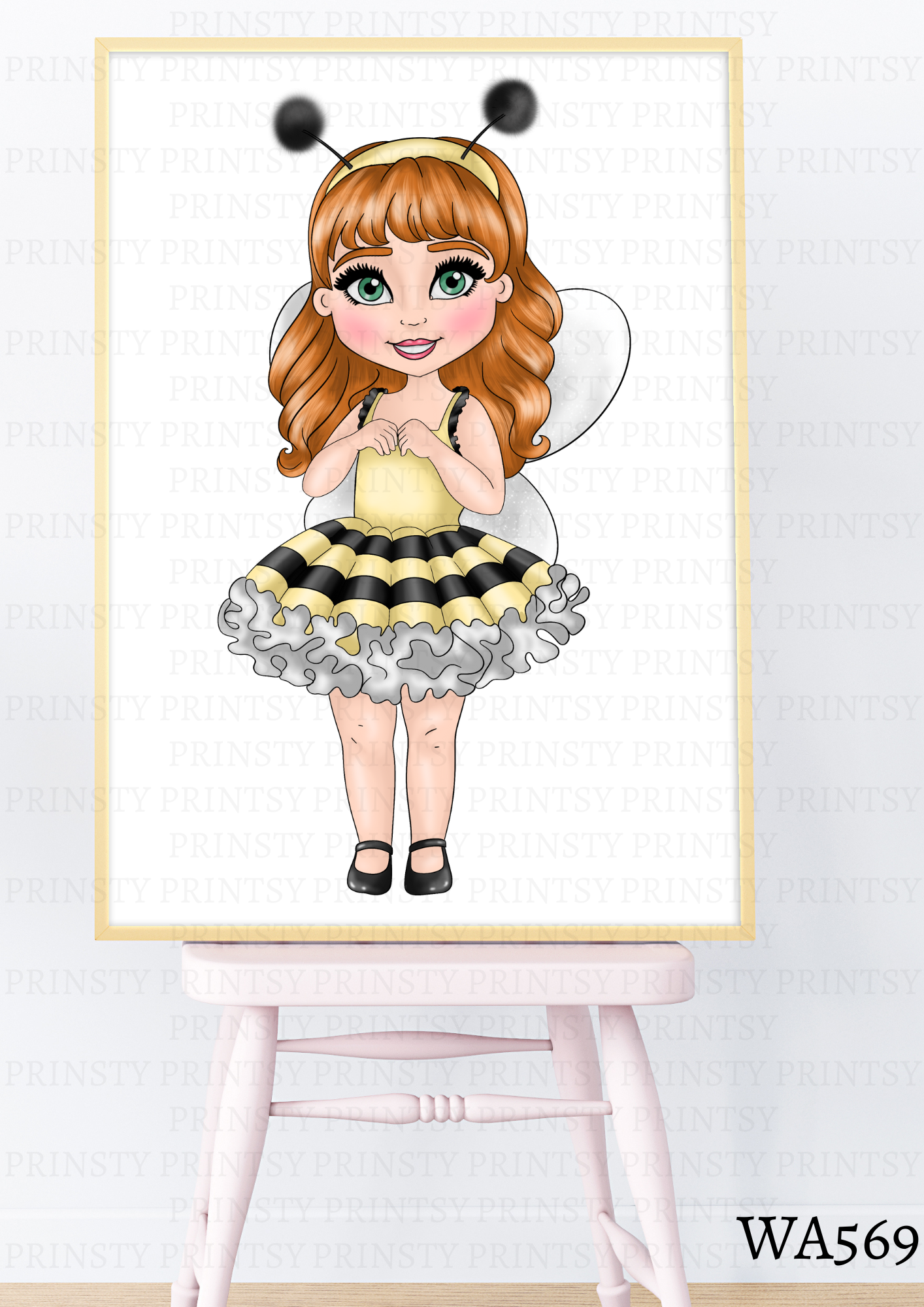 Little Honey Bee Dolly Wall Art