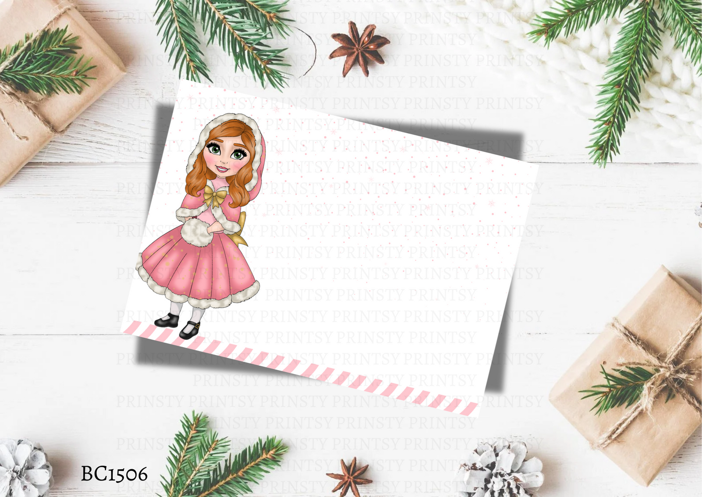 Christmas Dolly Bow Card