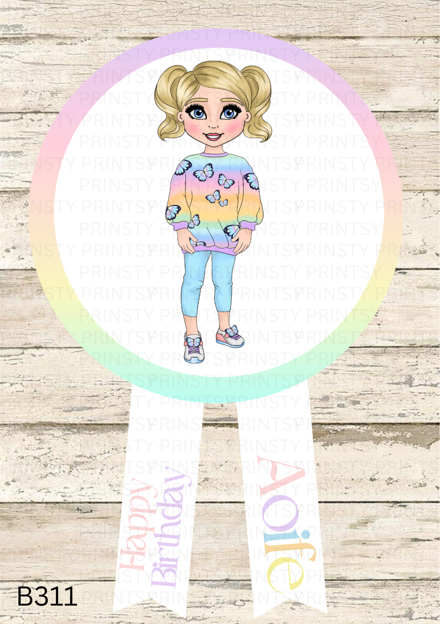 Butterfly Dolly Badge