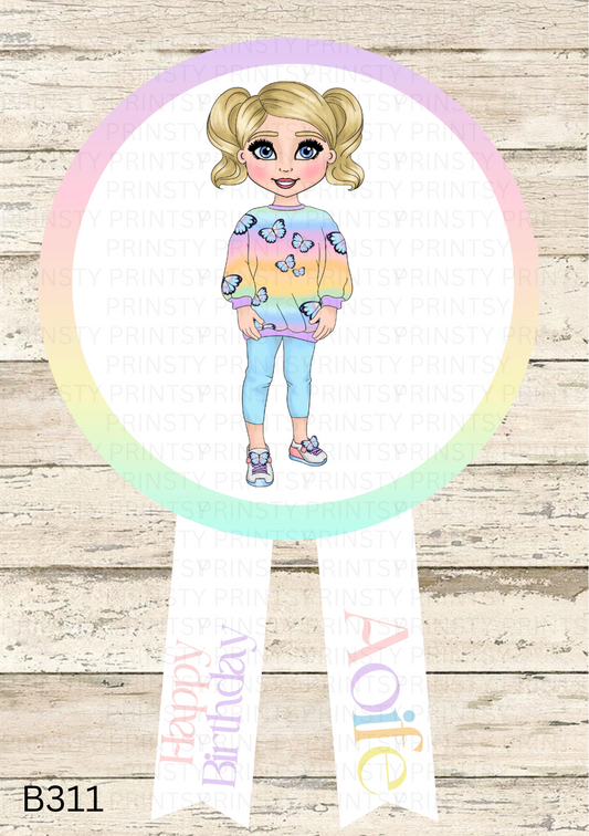 Butterfly Dolly Badge