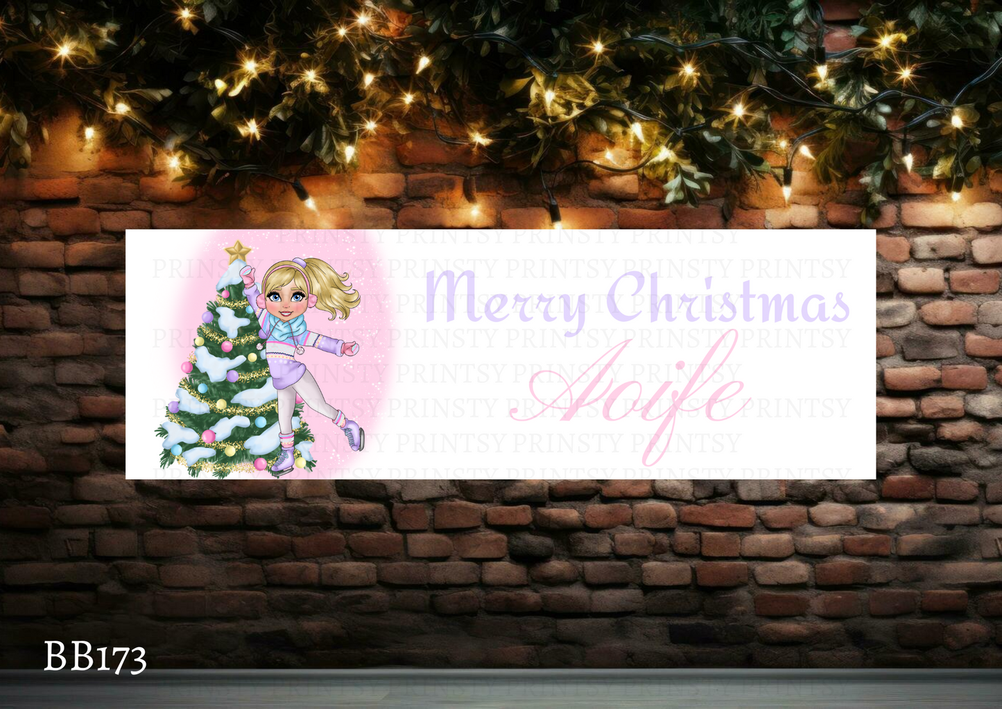 Ice Skating Dolly Banner