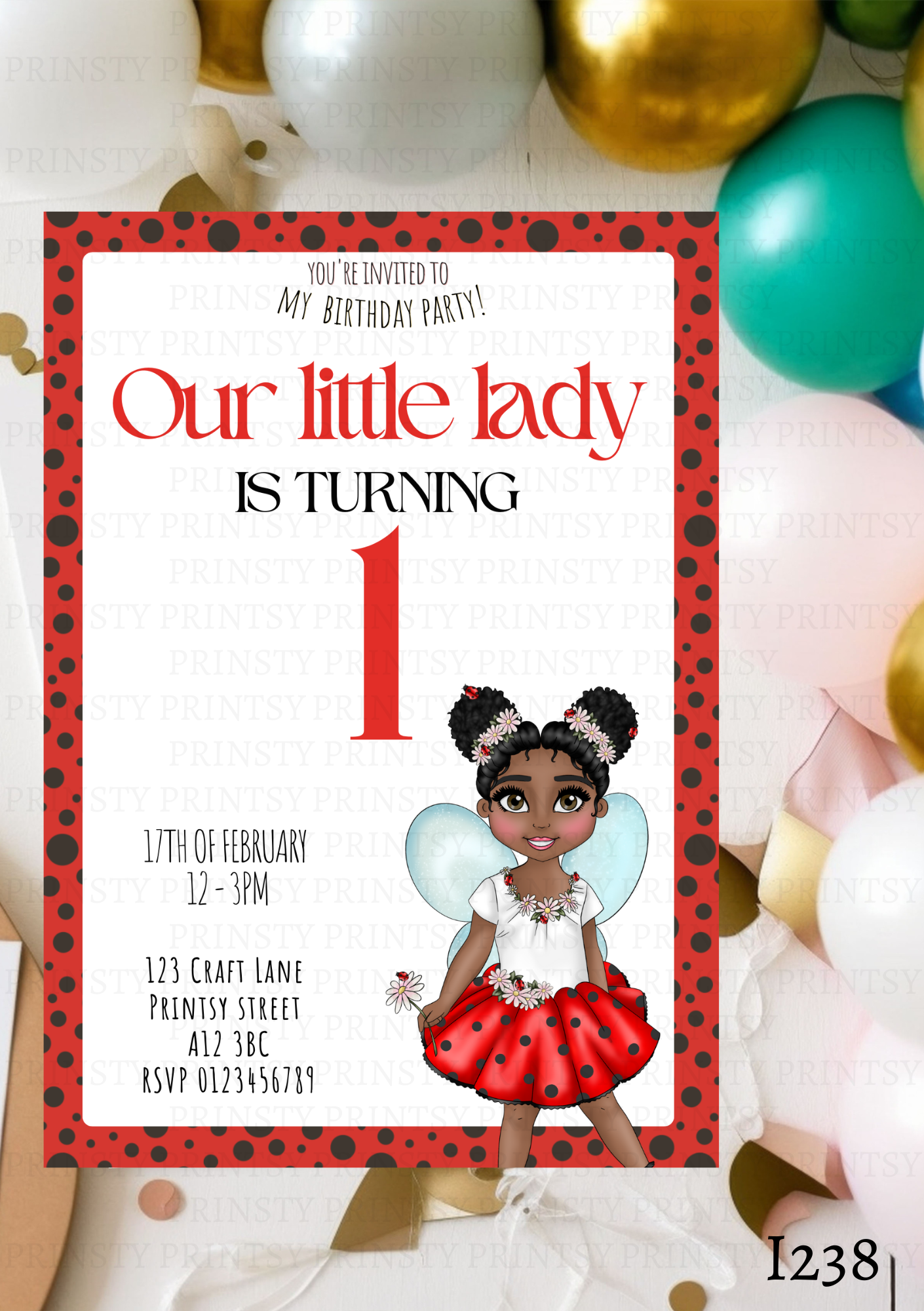 Little Ladybird Dolly Invite