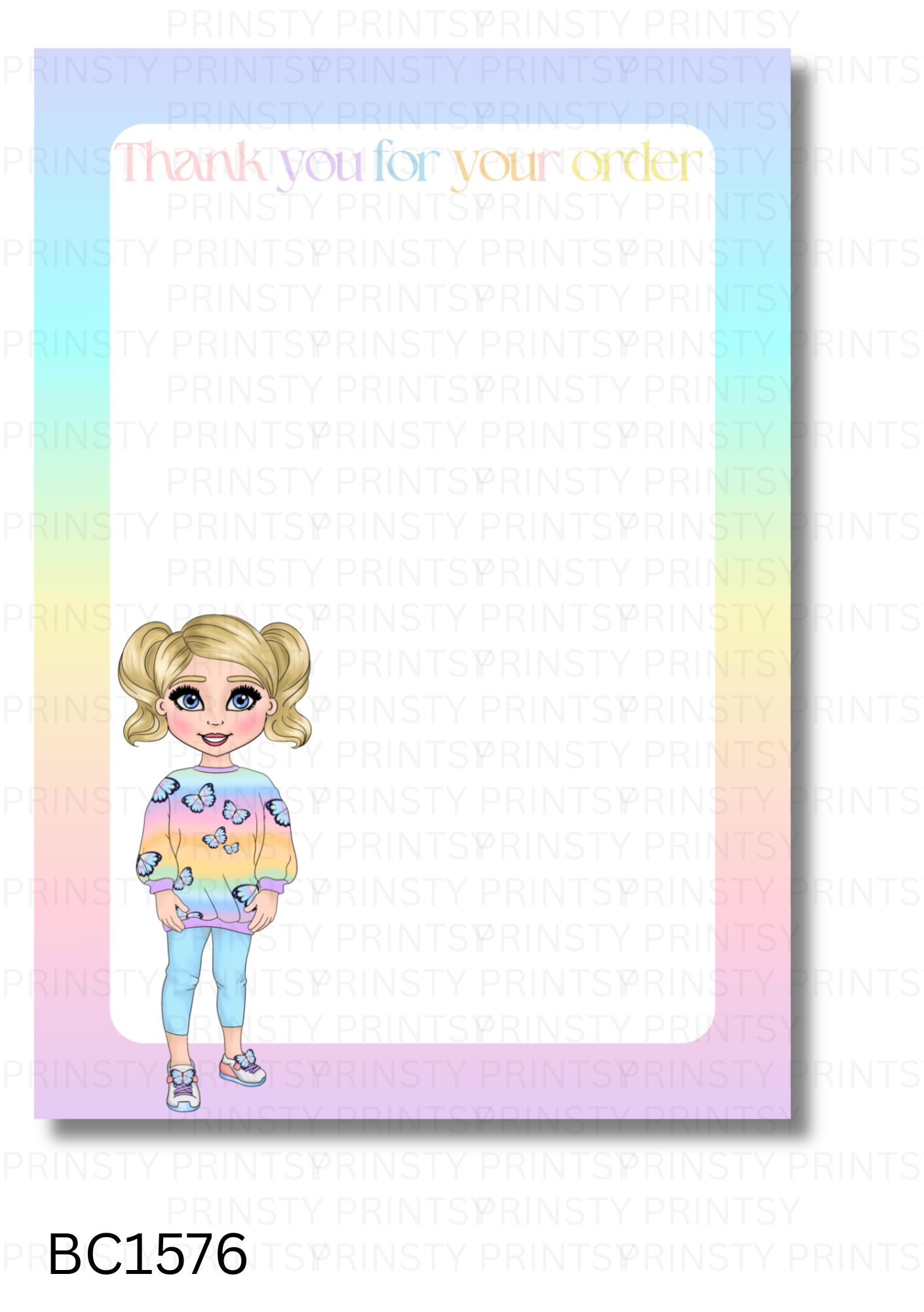 Butterfly Dolly Bow Card