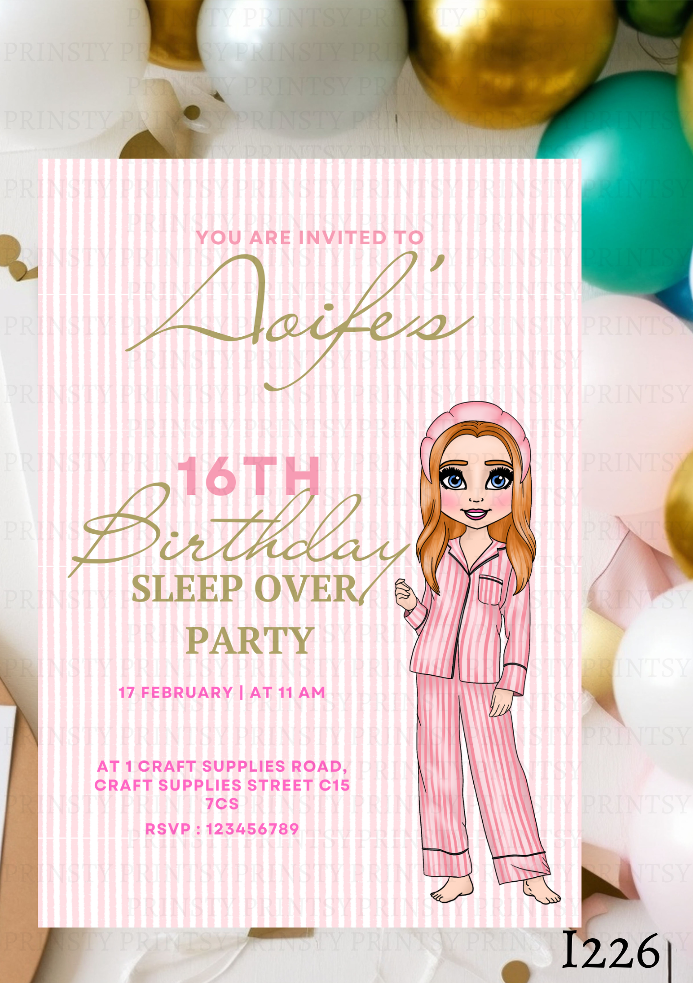 Make Up Dolly Invite
