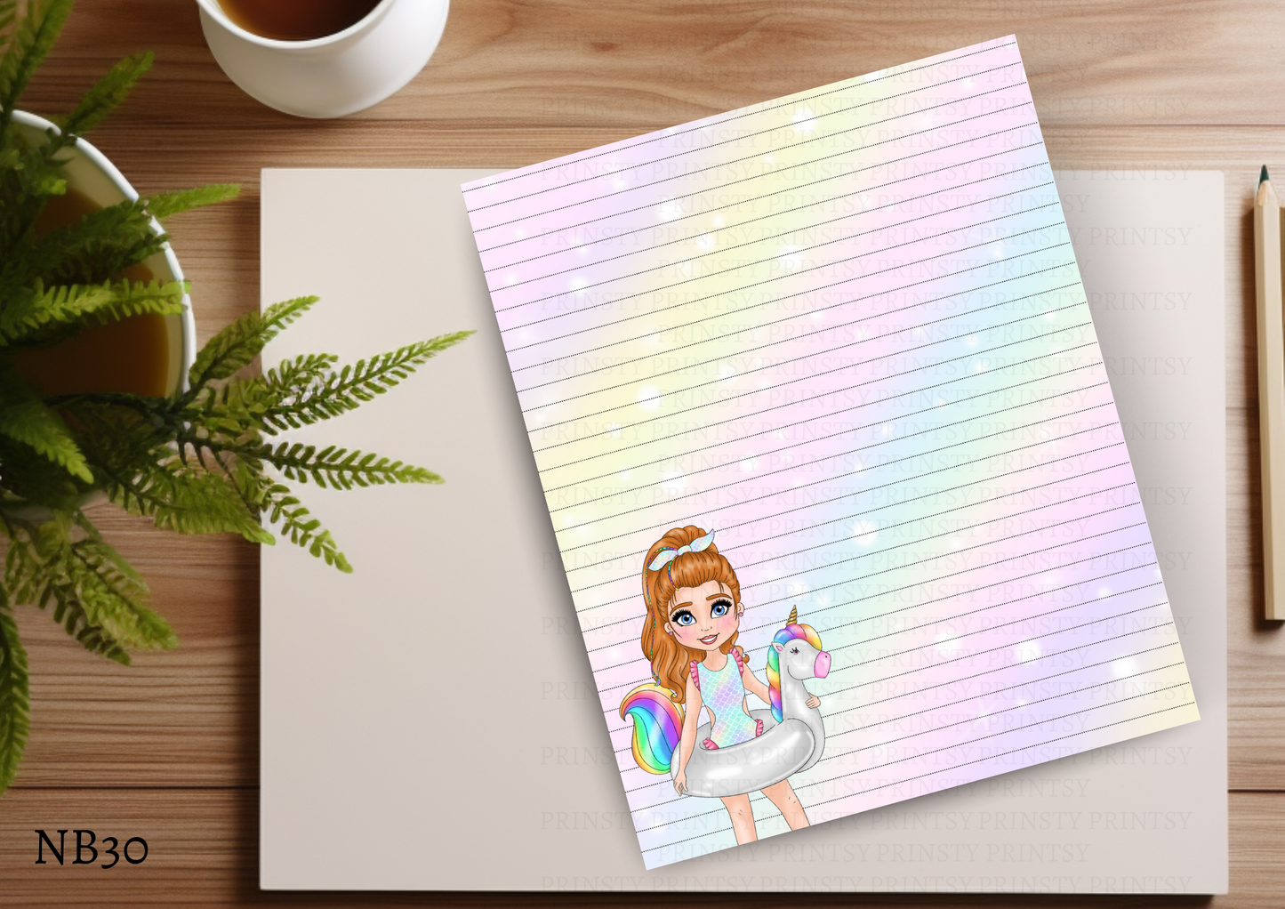 Pool Party Dolly Note Book