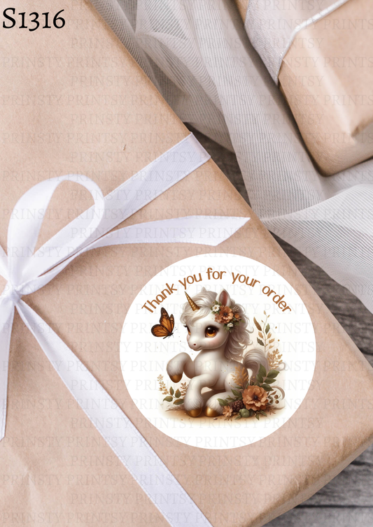 Autumn Unicorn Sticker Sheet