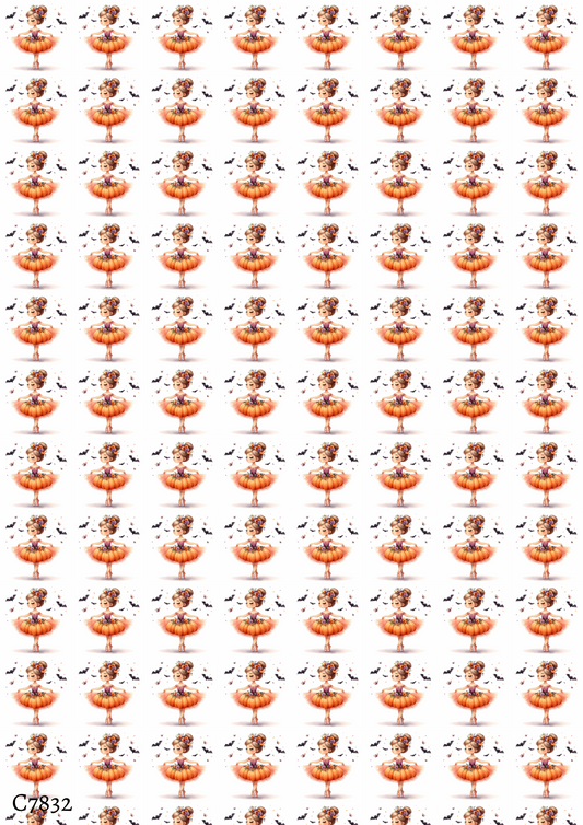 Cute Halloween Ballerina Canvas