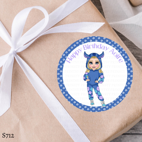 Blue Hawaiian Dolly Sticker Sheet