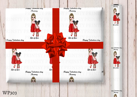 Dolly Valentines Wrapping paper