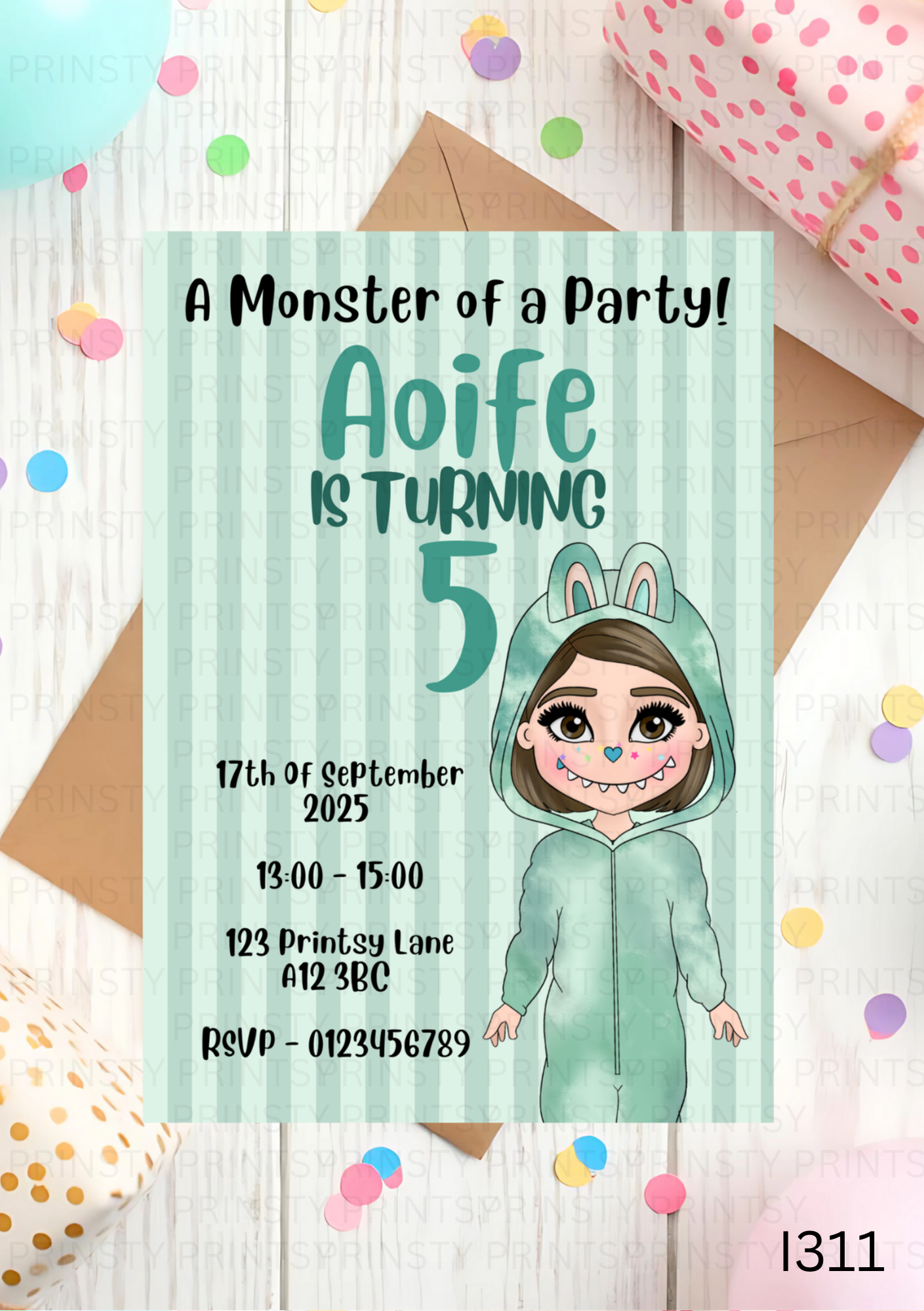 Mini Magic Monster Dolly Invite