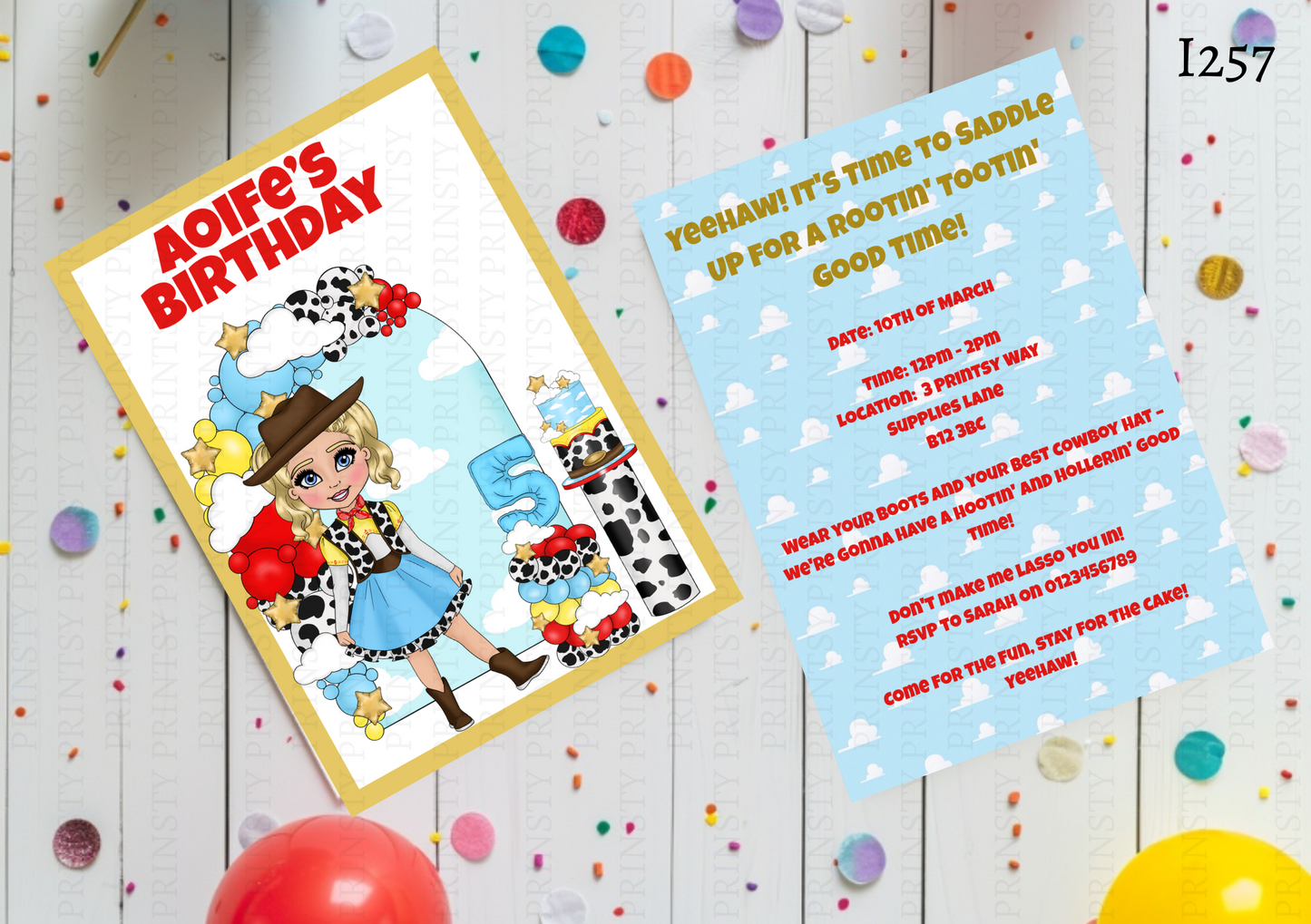 Toy Land Dolly Invite