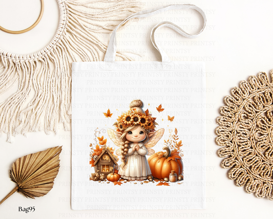 Sunflower Autumn Fairy Tote Bag