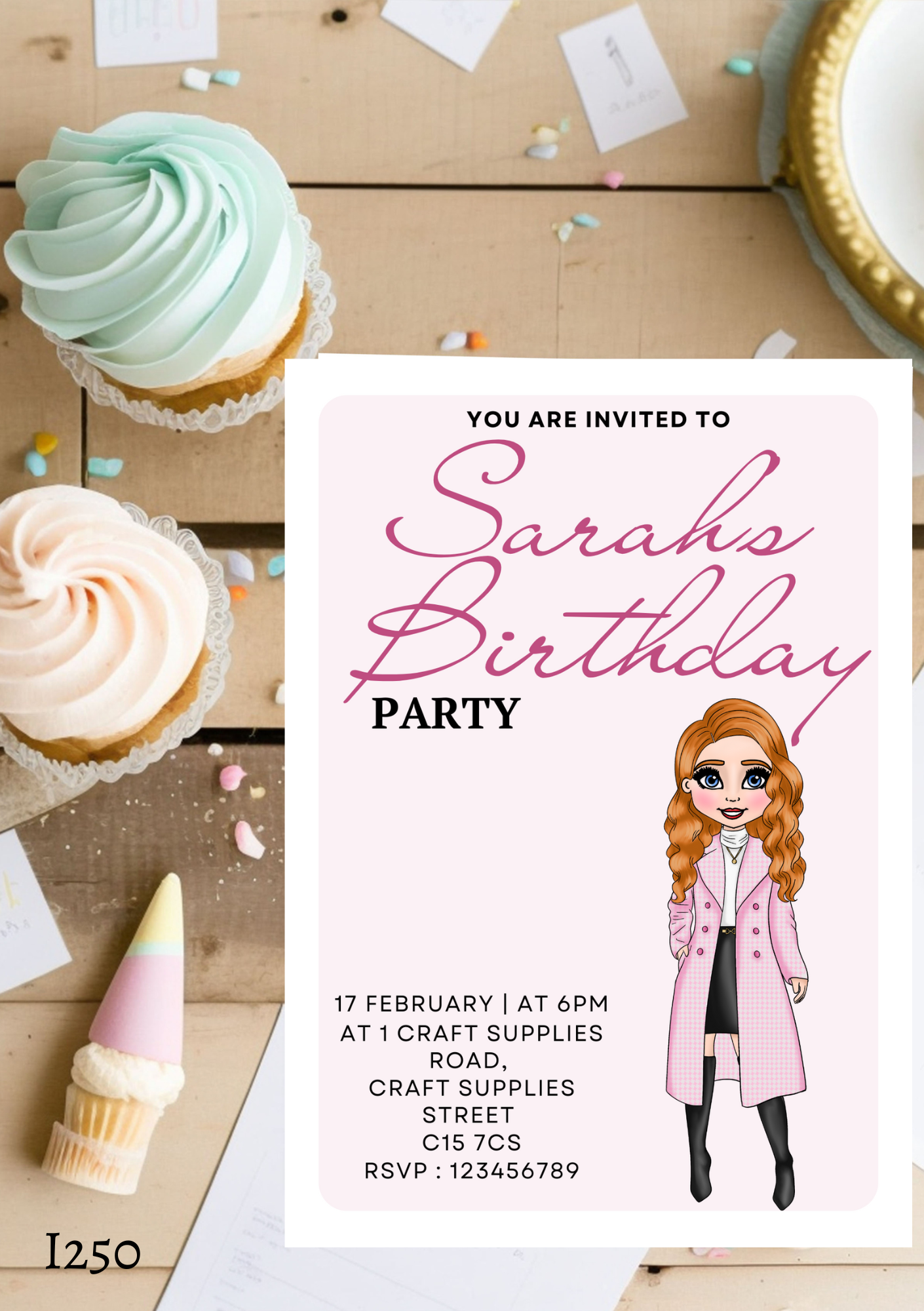 Elegant Dolly Invite