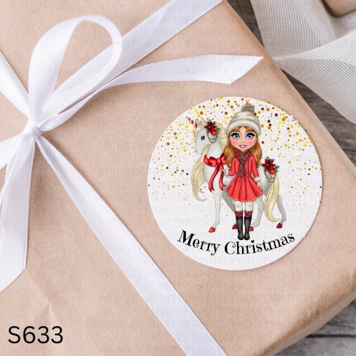 Christmas Dolly Gift Stickers