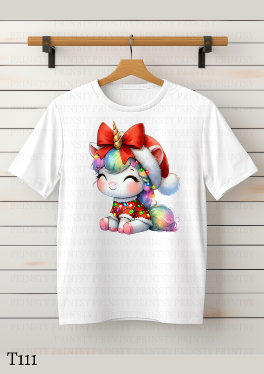 Christmas Unicorn Kids T-Shirt