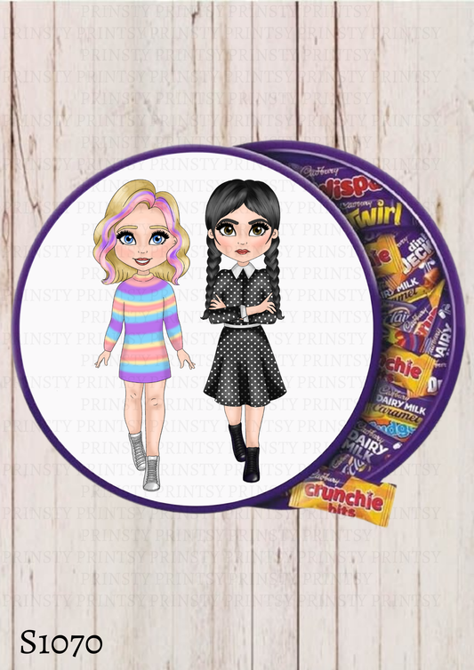 Spooky & Kooky Dolly Chocolate Tub Sticker