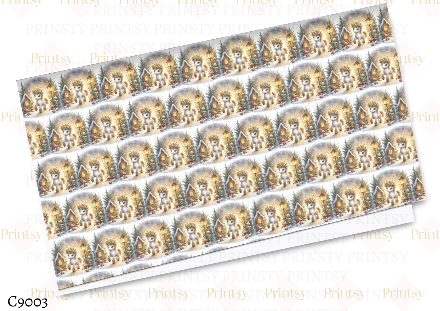 Christmas Unicorn Canvas