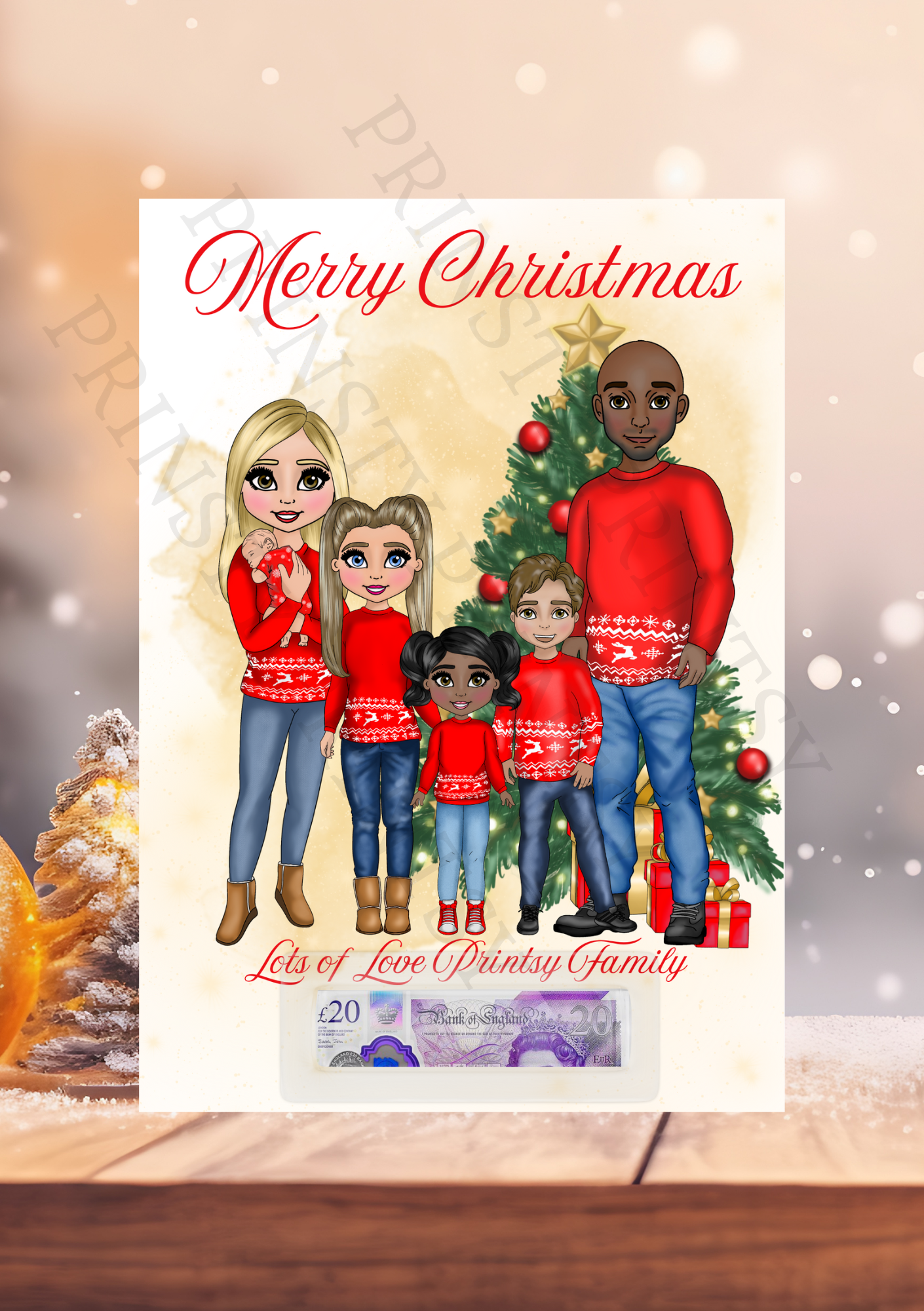 Christmas Family Money Card