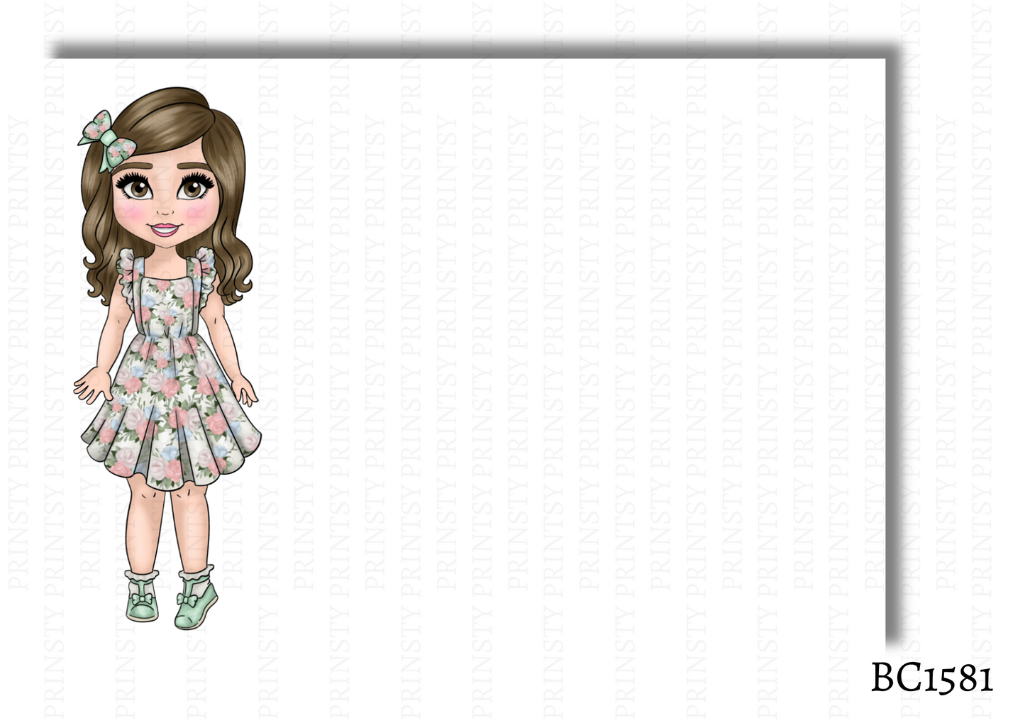 Vintage Dolly Bow Card