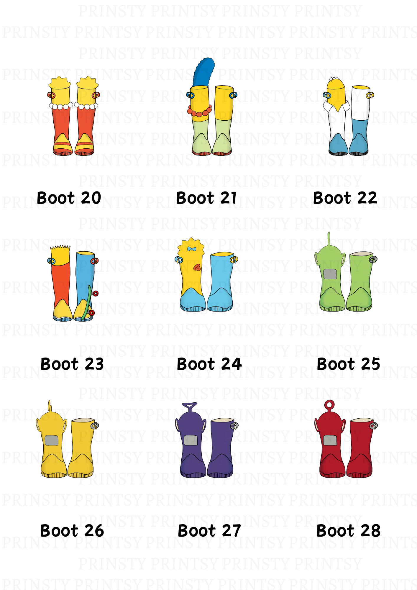 Family Boot Wall Art