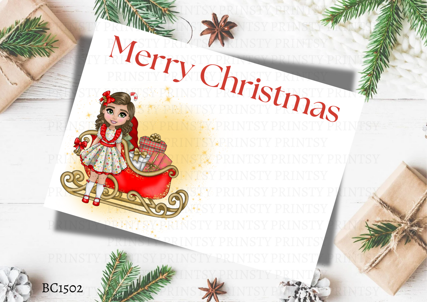 Christmas Dolly Bow Card