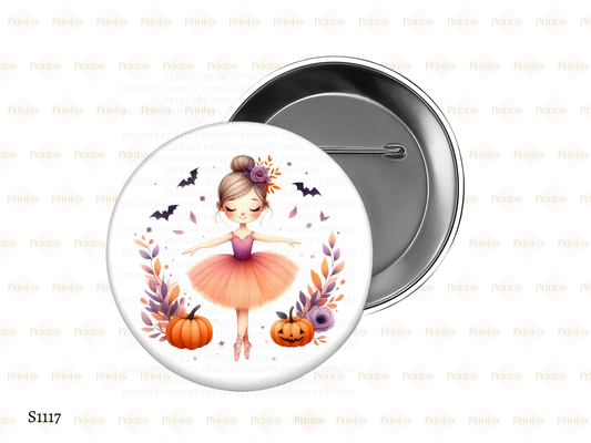 Cute Halloween Ballerina BowBitz/Badges