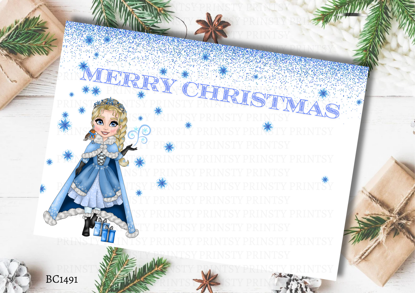 Ice Queen Bow Card