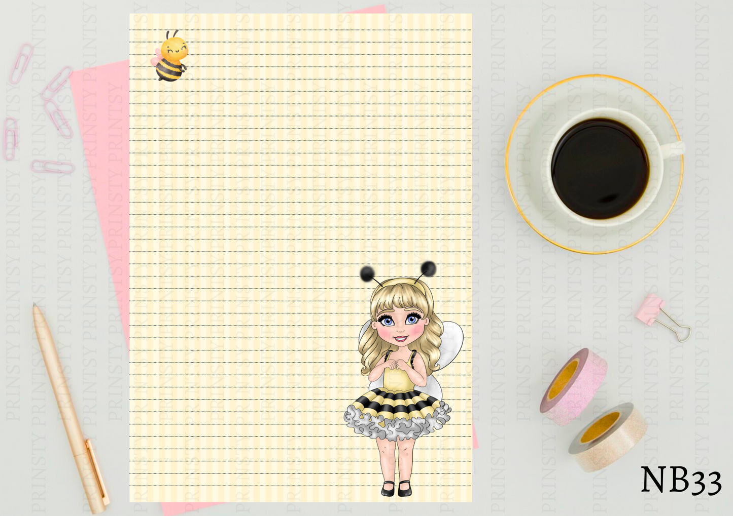 Little Honey Bee Dolly Note Book