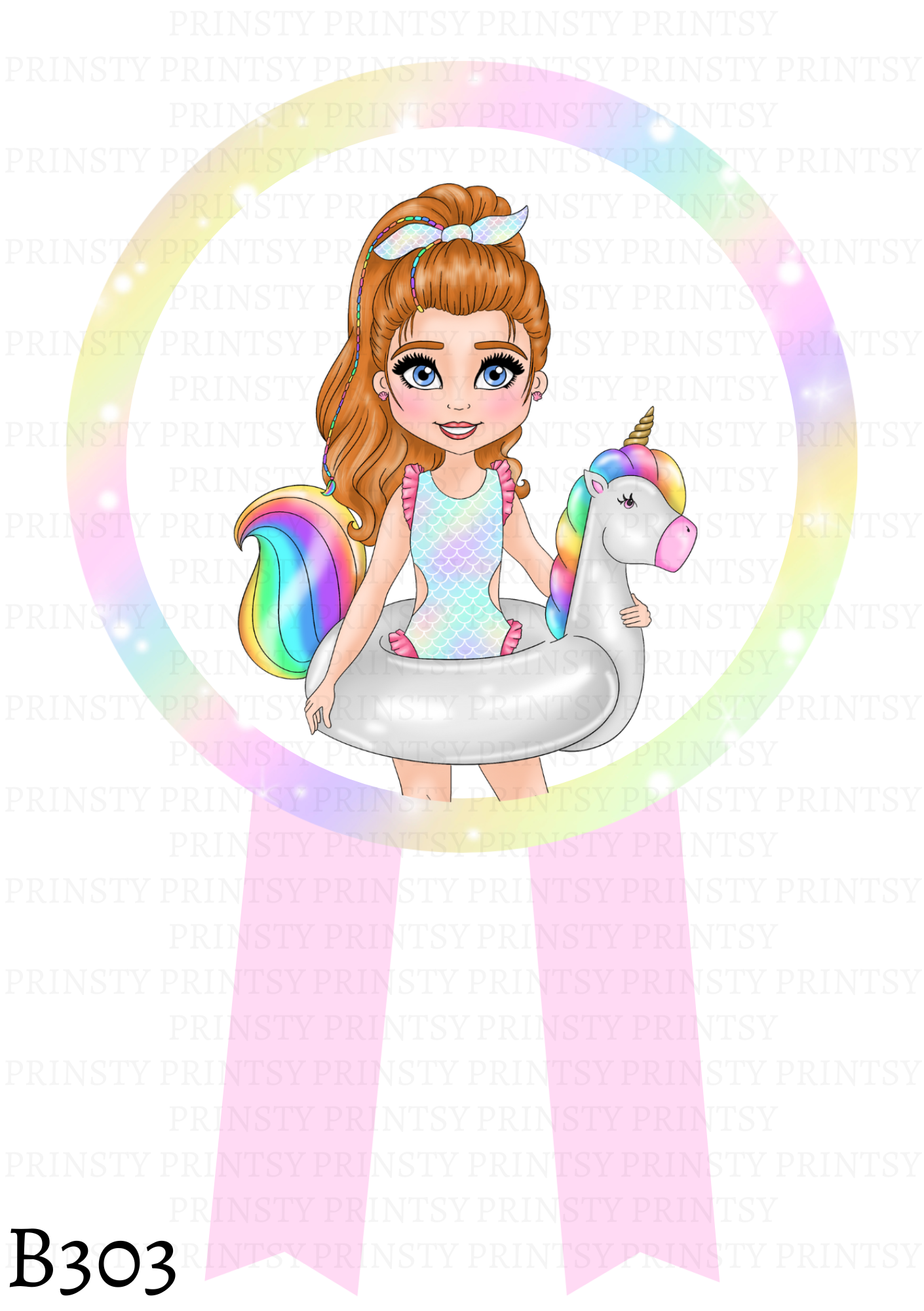 Pool Party Dolly Badge