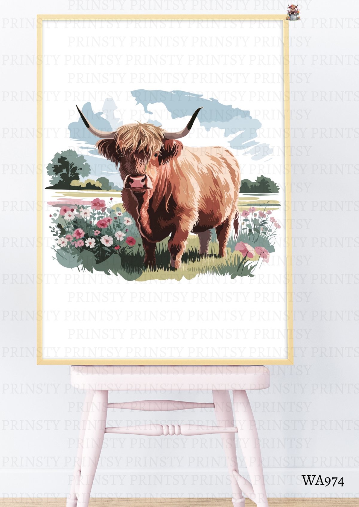 Highland Cow Wall Art