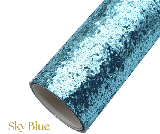 Sky Blue Chunky Glitter Sheet