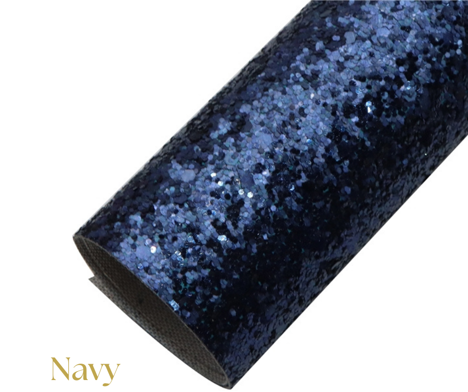 Navy Chunky Glitter Sheet