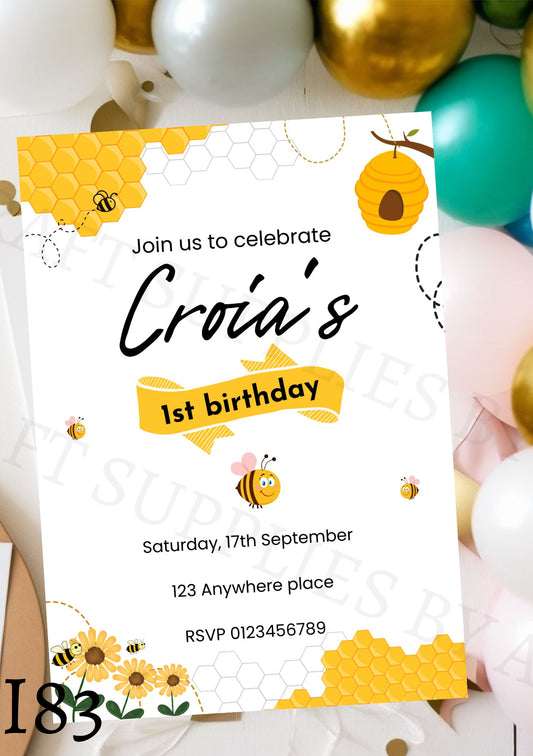 Cute Bee Invite