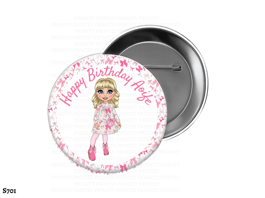 Bow Print Dolly BowBitz/Badges