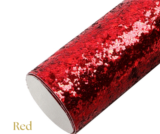 Red Chunky Glitter Sheet