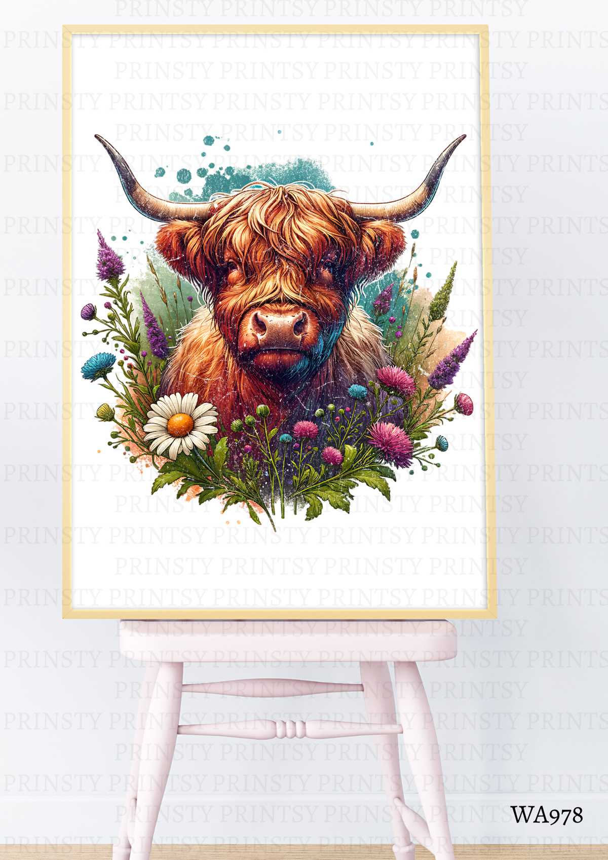 Highland Cow Wall Art