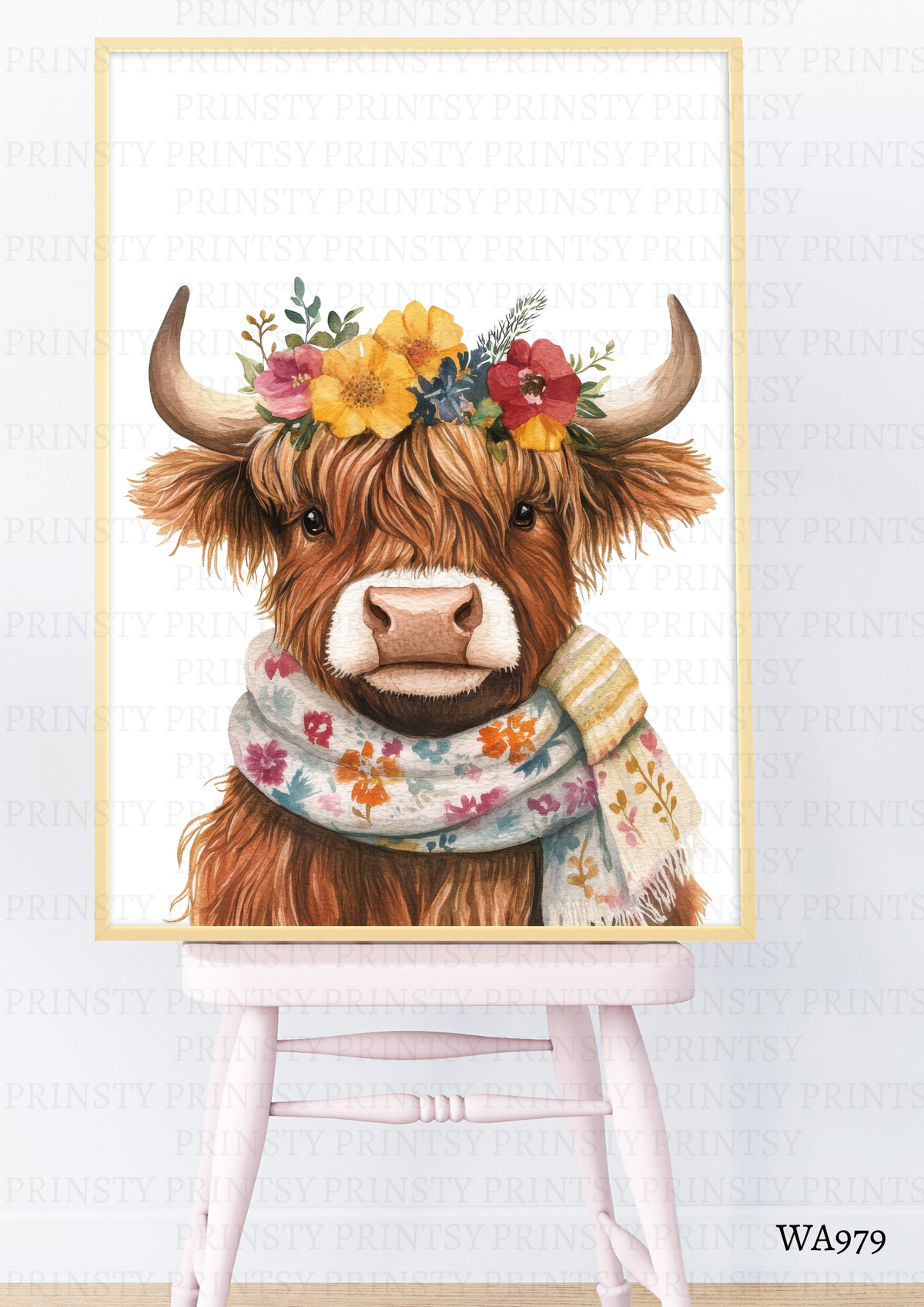 Highland Cow Wall Art