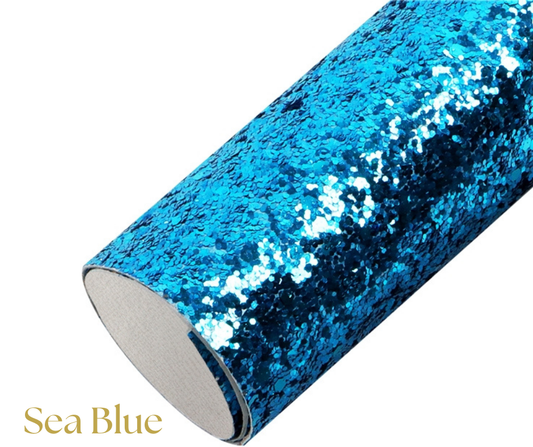 Sea Blue Chunky Glitter Sheet