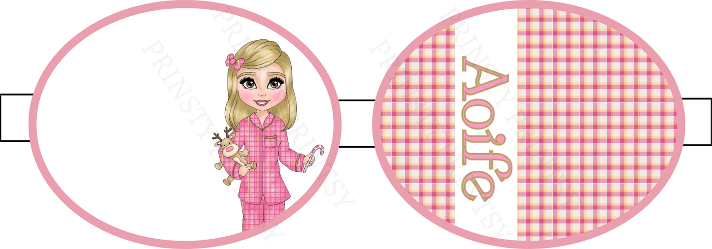 Pink Pj's Christmas Dolly Bow Loop