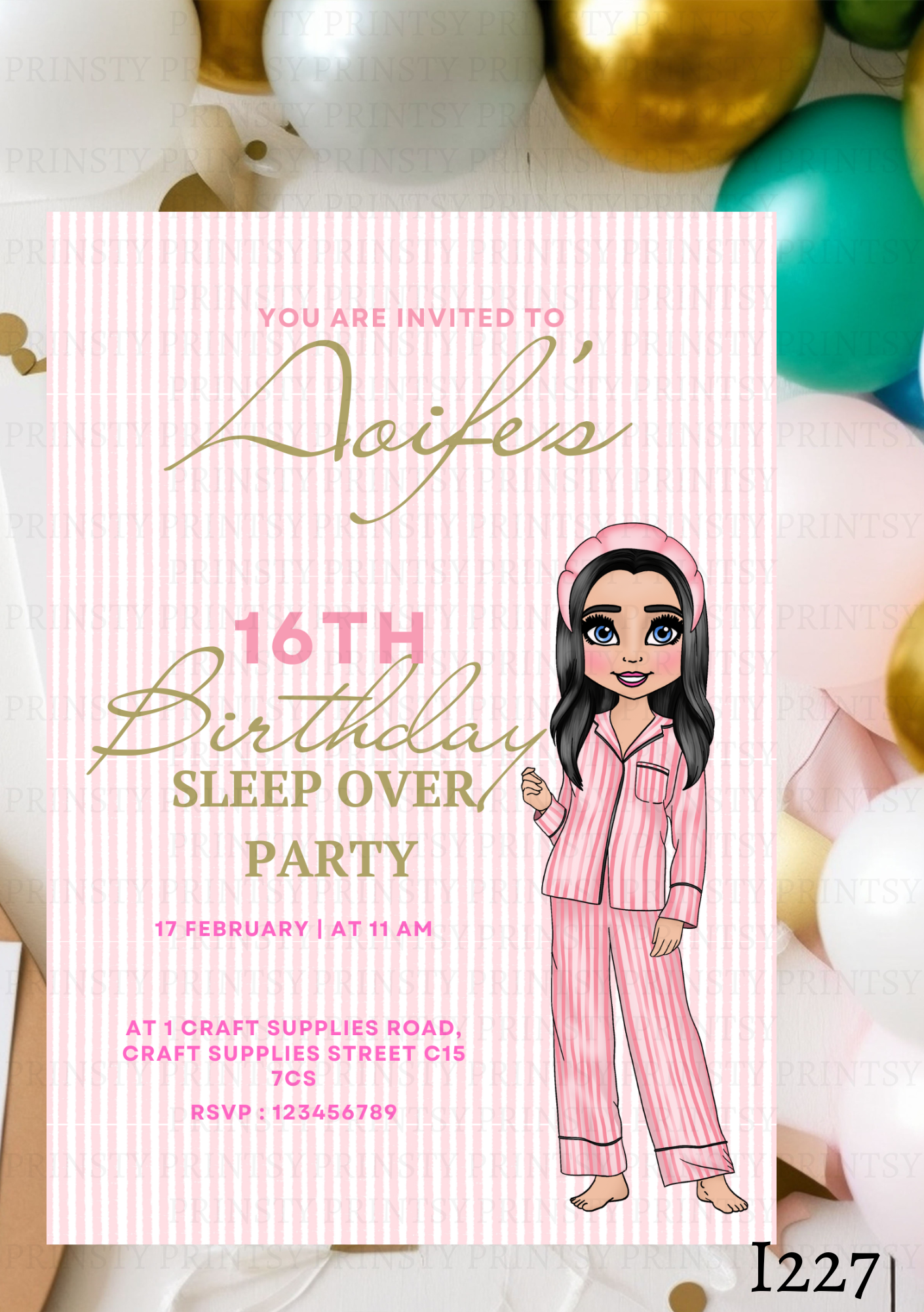 Make Up Dolly Invite