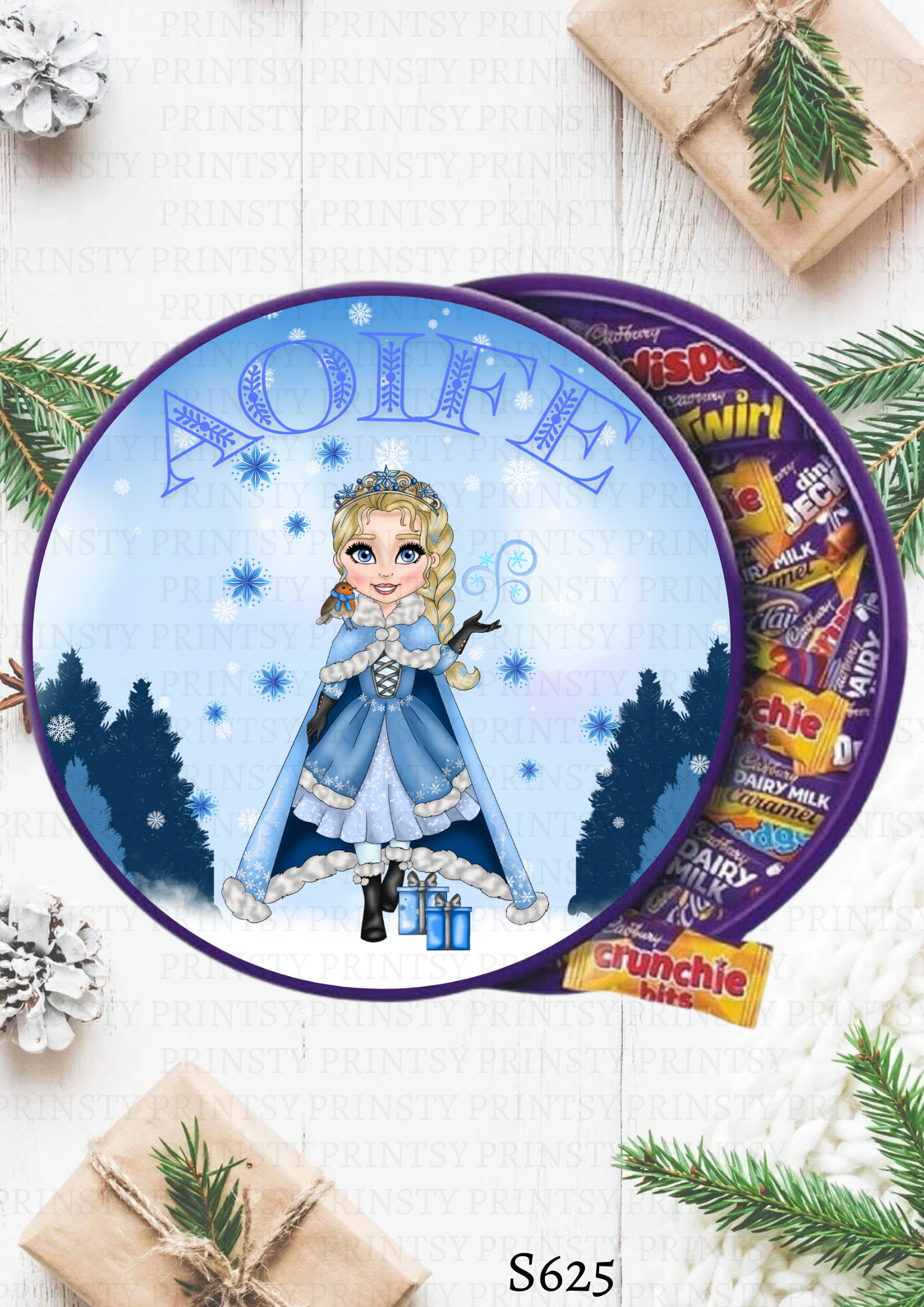 Ice Queen Chocolate Tub Sticker