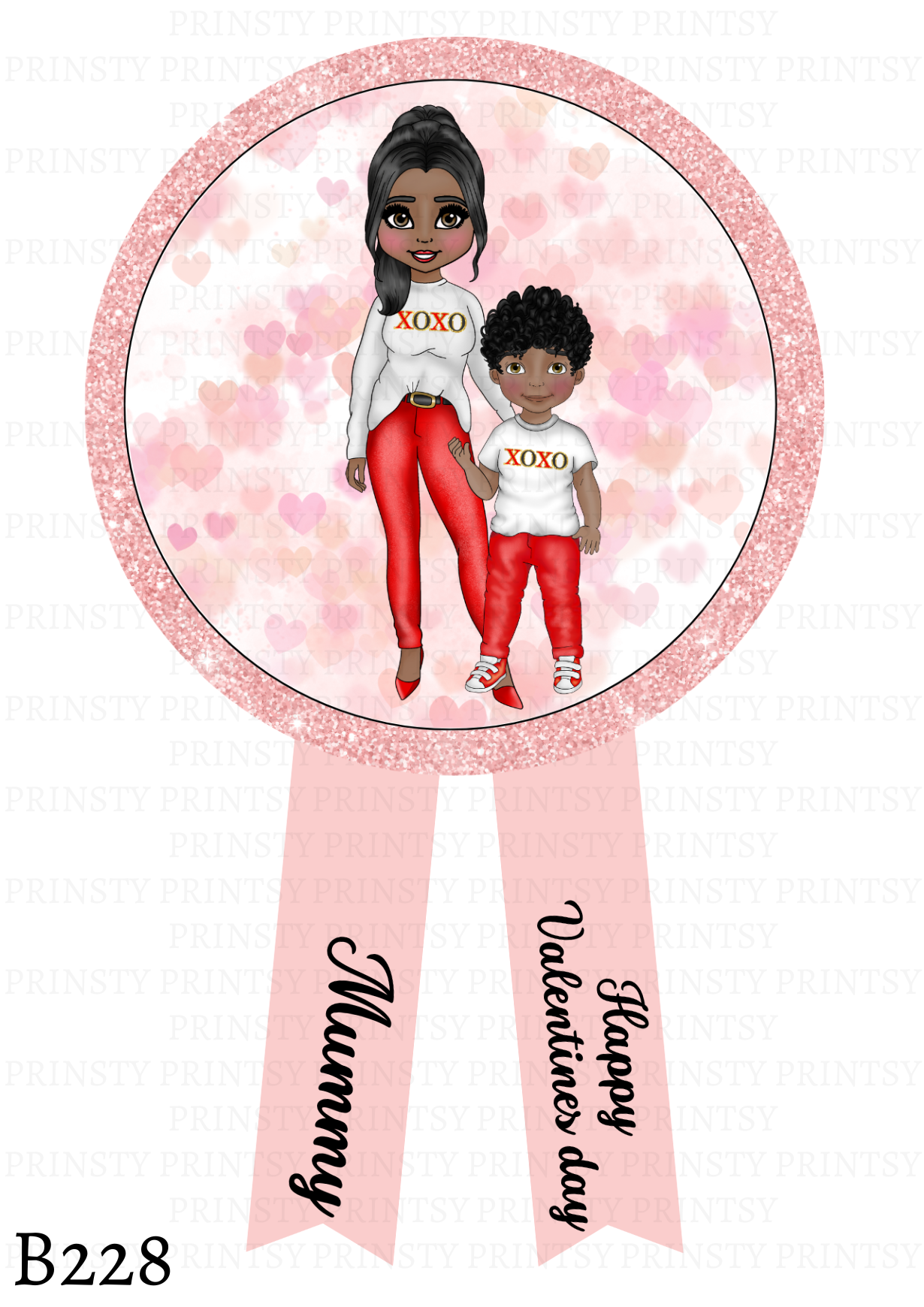 Dolly Valentine's Day Badge