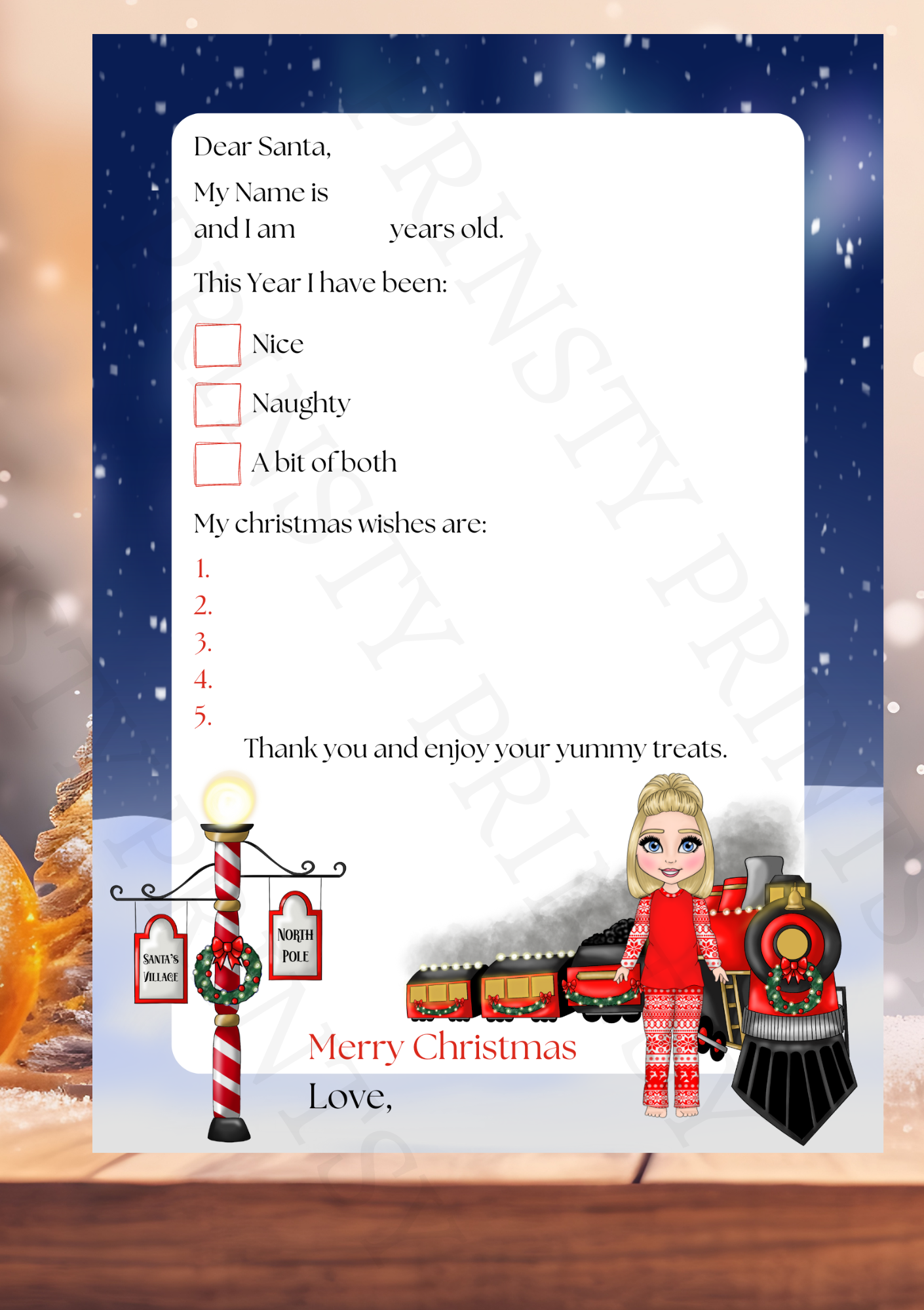 Dolly & Dude Wish List Letter