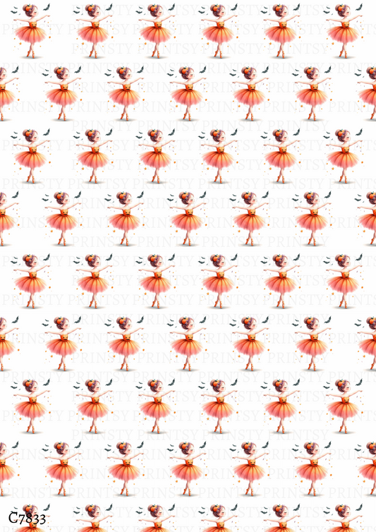 Cute Halloween Ballerina Canvas