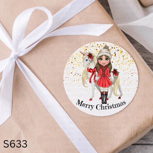 Christmas Dolly Gift Stickers