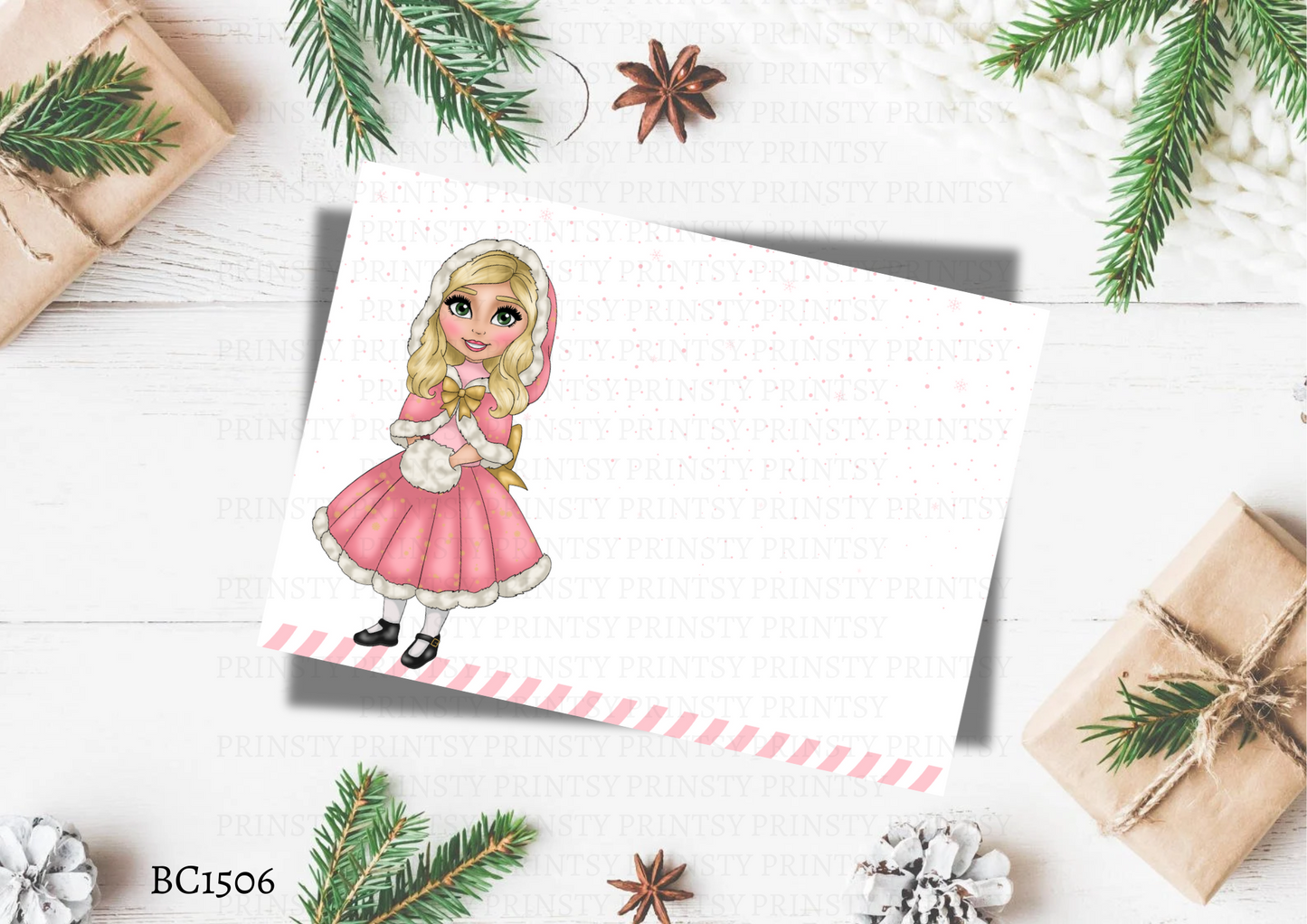 Christmas Dolly Bow Card