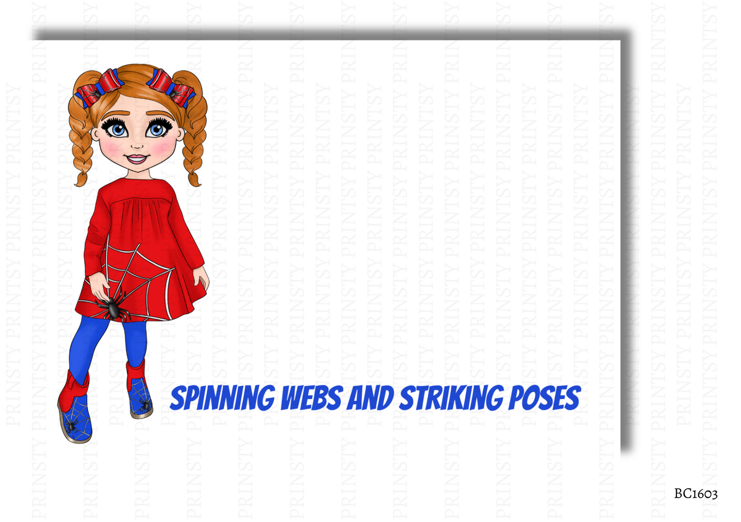 Web Dolly Bow Card