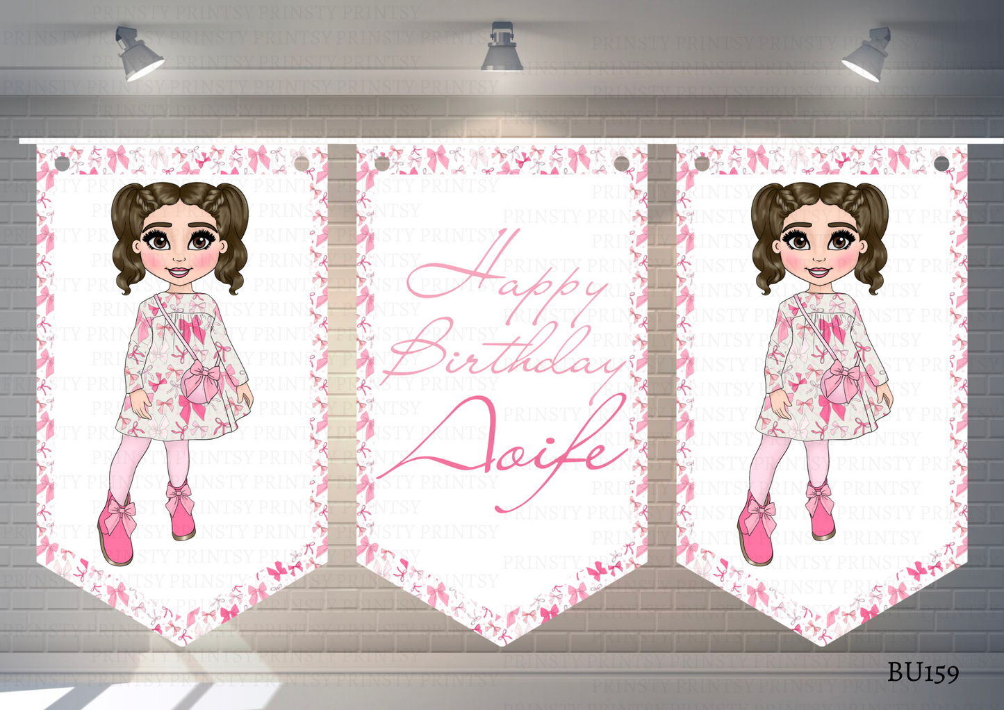Bow Print Dolly Bunting